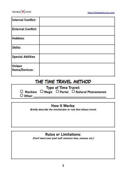 Time Travel Story Worksheet Preview 3